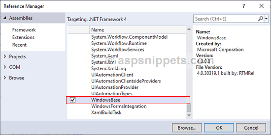 [Solution] The type 'System.IO.Packaging.Package' is defined in an assembly that is not referenced