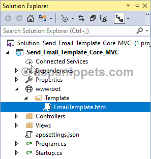 ASPNet Core Send Email using HTML Templates