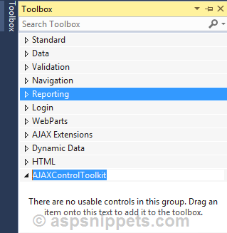 Add AJAX Control Toolkit controls to ToolBox in Visual Studio 2008, 2022, 2022 and 2022