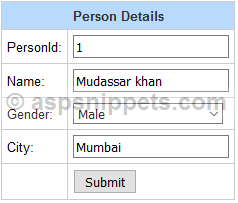 ASP.Net MVC: Pass (Get) data from View to Controller example 