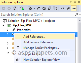 create zip file in c# mvc